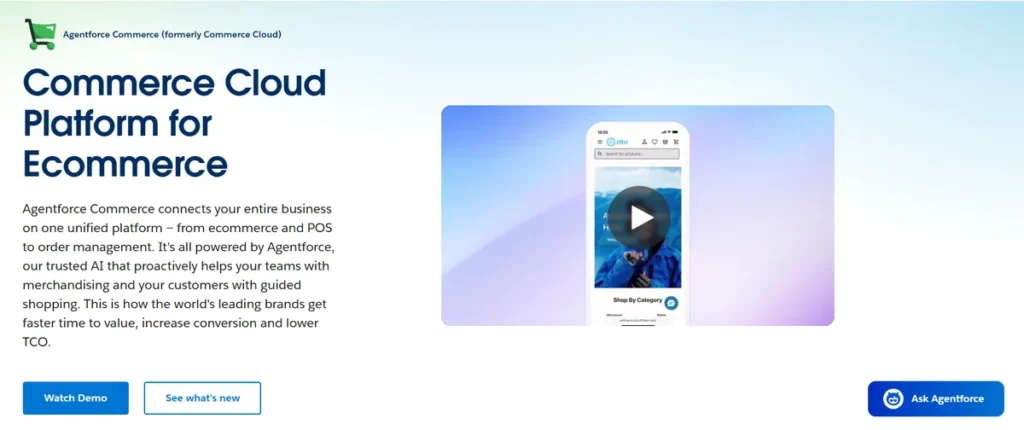 Salesforce B2B Commerce Cloud with Agentforce