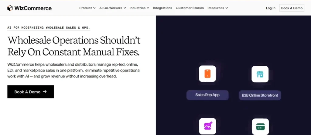 WizCommerce B2B eCommerce platform for wholesale distributors and sales automation
